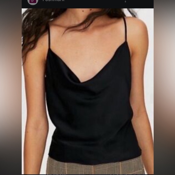 Wilfred Tops - Wilfred Black Fitted Camisole with Spaghetti Straps and scoop neck xs